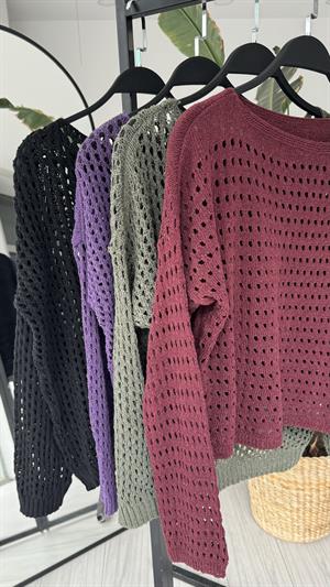 Delikli Muadil Kazak Bordo