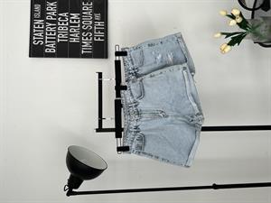 Double Paça Kot Şort 