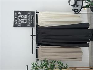 Gabardin Kumaş Bol Paça Palazzo Pantolon Antrasit