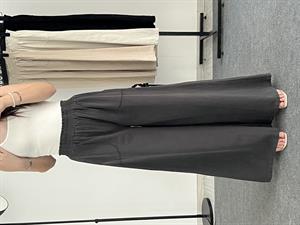 Gabardin Kumaş Bol Paça Palazzo Pantolon Antrasit