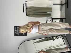 Gabardin Kumaş Dizi Dikiş Detay Şalvar Pantolon Taş 