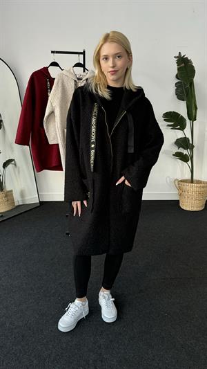 İtalyan Buklet Tasarım Kaşe Kaban Siyah