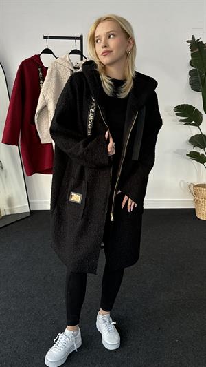 İtalyan Buklet Tasarım Kaşe Kaban Siyah