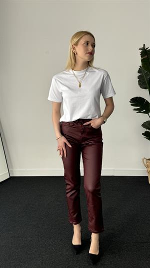 Kaplama Mum Pantolon Bordo 