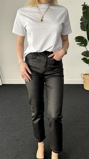 Kaplama Mum Pantolon Siyah