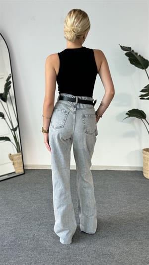 Kar Yıkamalı Bol Paça Jean 