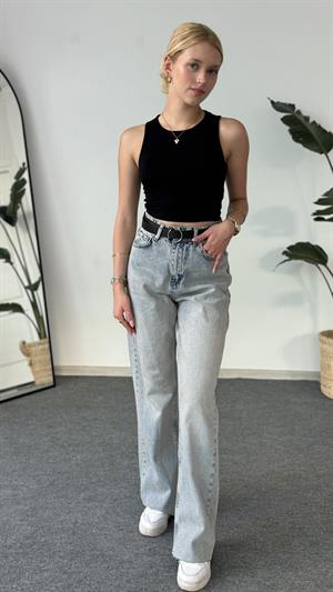 Kar Yıkamalı Bol Paça Jean 