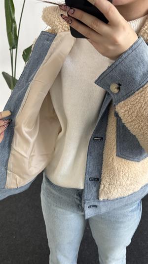 Kot Garnili Peluş Ceket