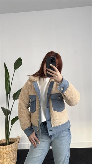 Kot Garnili Peluş Ceket