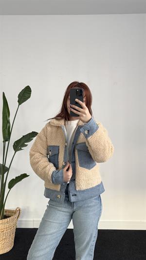 Kot Garnili Peluş Ceket