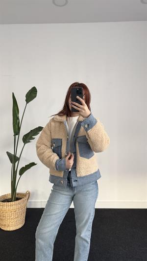 Kot Garnili Peluş Ceket