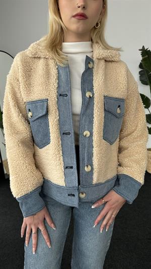 Kot Garnili Peluş Mont 