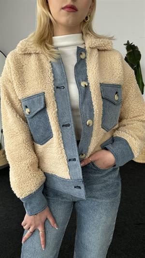 Kot Garnili Peluş Mont 