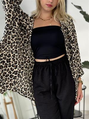Leopar Desenli Gömlek 