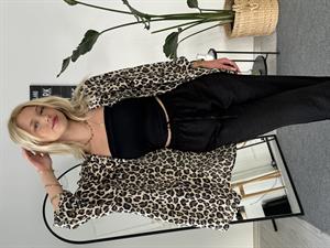 Leopar Desenli Gömlek 