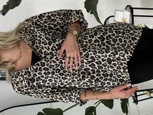 Leopar Desenli Gömlek 