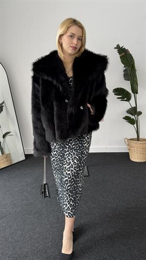 Lüx Kalite İpek Kürk Siyah 