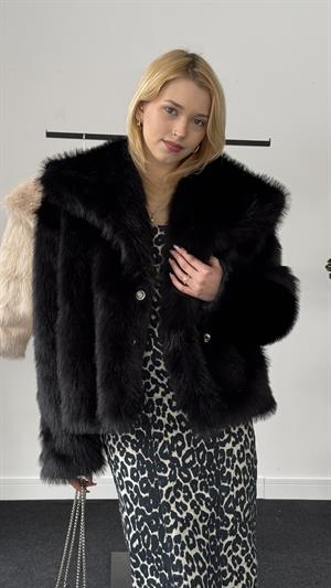 Lüx Kalite İpek Kürk Siyah 