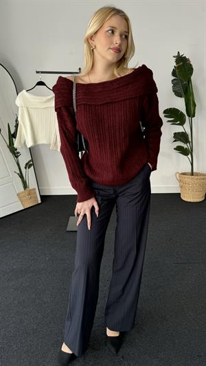 Madonna Yaka Fitilli Kazak Bordo