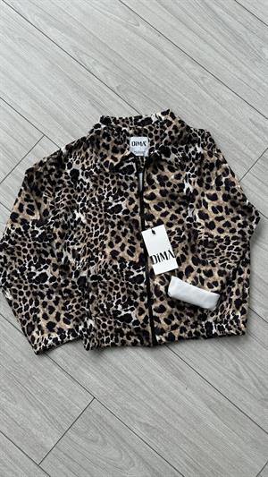 Mevsimlik Leopar Desenli Kısa Ceket