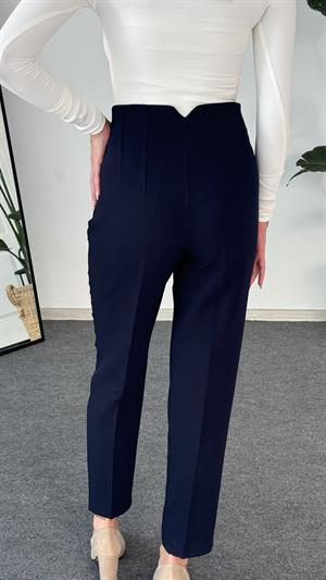 Modal Kumaş Havuç Pantolon Lacivert