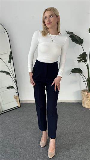 Modal Kumaş Havuç Pantolon Lacivert
