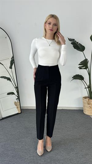 Modal Kumaş Havuç Pantolon Siyah 