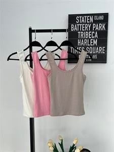 Modal Pamuk U Yaka Oysho Crop Pembe