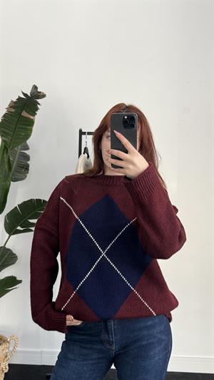 Mrka Baklava Desen Kazak Bordo