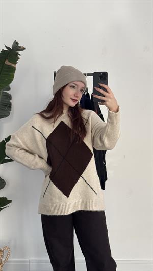 Mrka Baklava Desen Kazak Krem