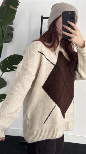 Mrka Baklava Desen Kazak Krem