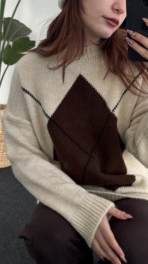 Mrka Baklava Desen Kazak Krem