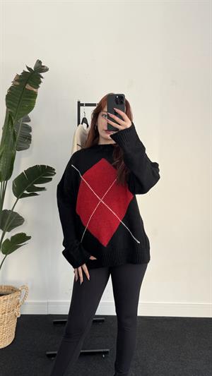 Mrka Baklava Desen Kazak Siyah