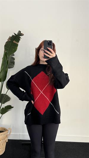 Mrka Baklava Desen Kazak Siyah