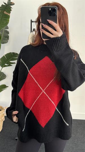 Mrka Baklava Desen Kazak Siyah