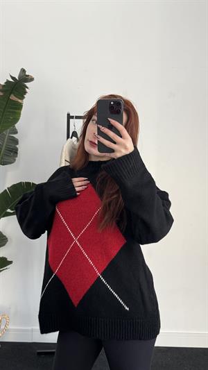 Mrka Baklava Desen Kazak Siyah