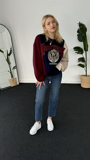 New York Üç Renk Sweat