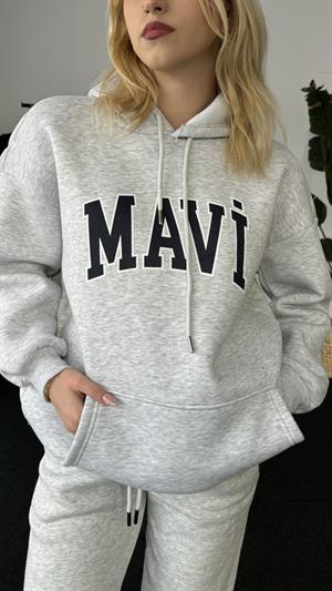 Orjinal Kalıp Etiketli Mavi Sweat Gri