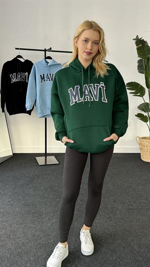 Orjinal Kalıp Etiketli Mavi Sweat Yeşil