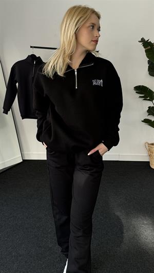 Orjinal Kalıp Etiketli Polo Yaka Mavi Sweat Siyah