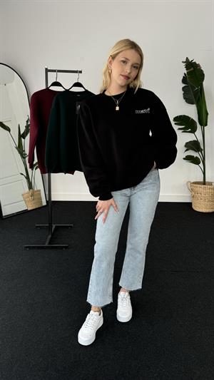 Orjinal Kalıp Mavi Sweat  Siyah