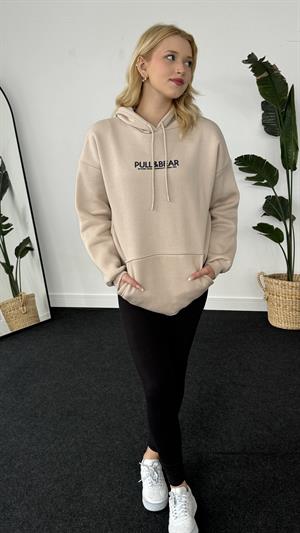 Orjinal Kalıp Pull Bear Üç İplik Şardonlu Sweat Taş 