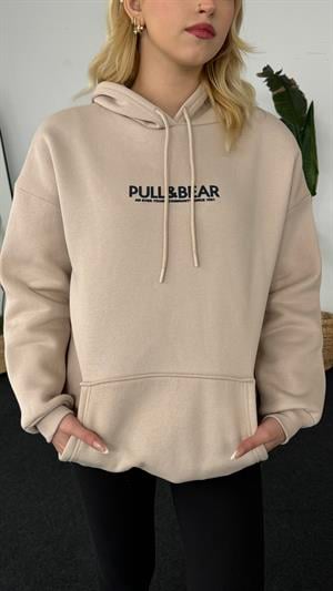 Orjinal Kalıp Pull Bear Üç İplik Şardonlu Sweat Taş 