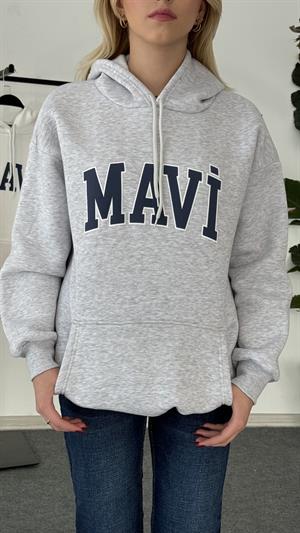 Orjinal Mavi Kalıbı Üç İplik Şardonlu Sweat Gri