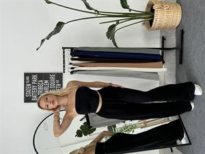 Oysho Cepli Bol Paça Eşofman Siyah