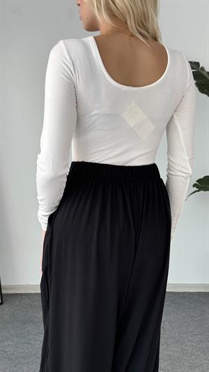 Oysho Model Prenses Yaka Uzun Kol Boddy Beyaz