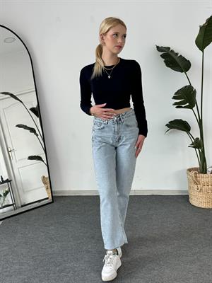 Oysho Model Uzun Kollu Crop Lacivert