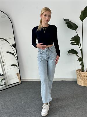 Oysho Model Uzun Kollu Crop Lacivert