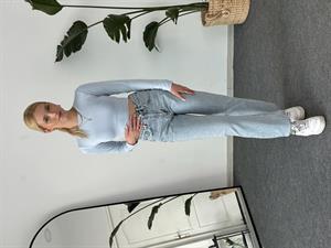 Oysho Model Uzun Kollu Crop Mavi