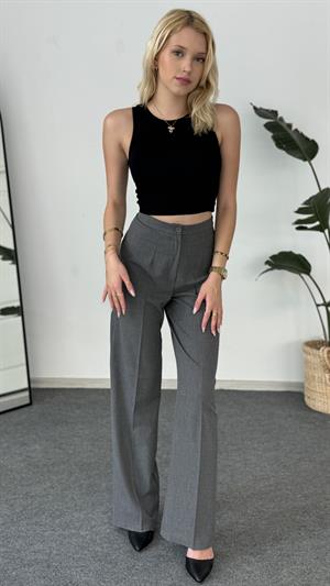 Palazzo Model Kumaş Pantolon Füme 